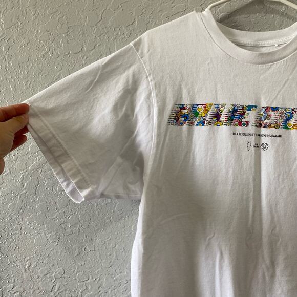 Uniqlo Billie Eilish Takashi Murakami UT White Graphic T-Shirt Size XS - Picture 4 of 7